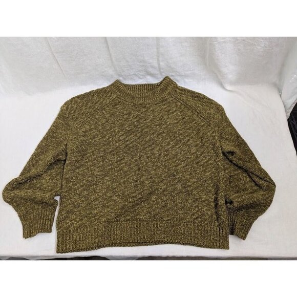 Universal Thread women's XL two tone green knitted sweater, crew neck winter F12 - Picture 2 of 8